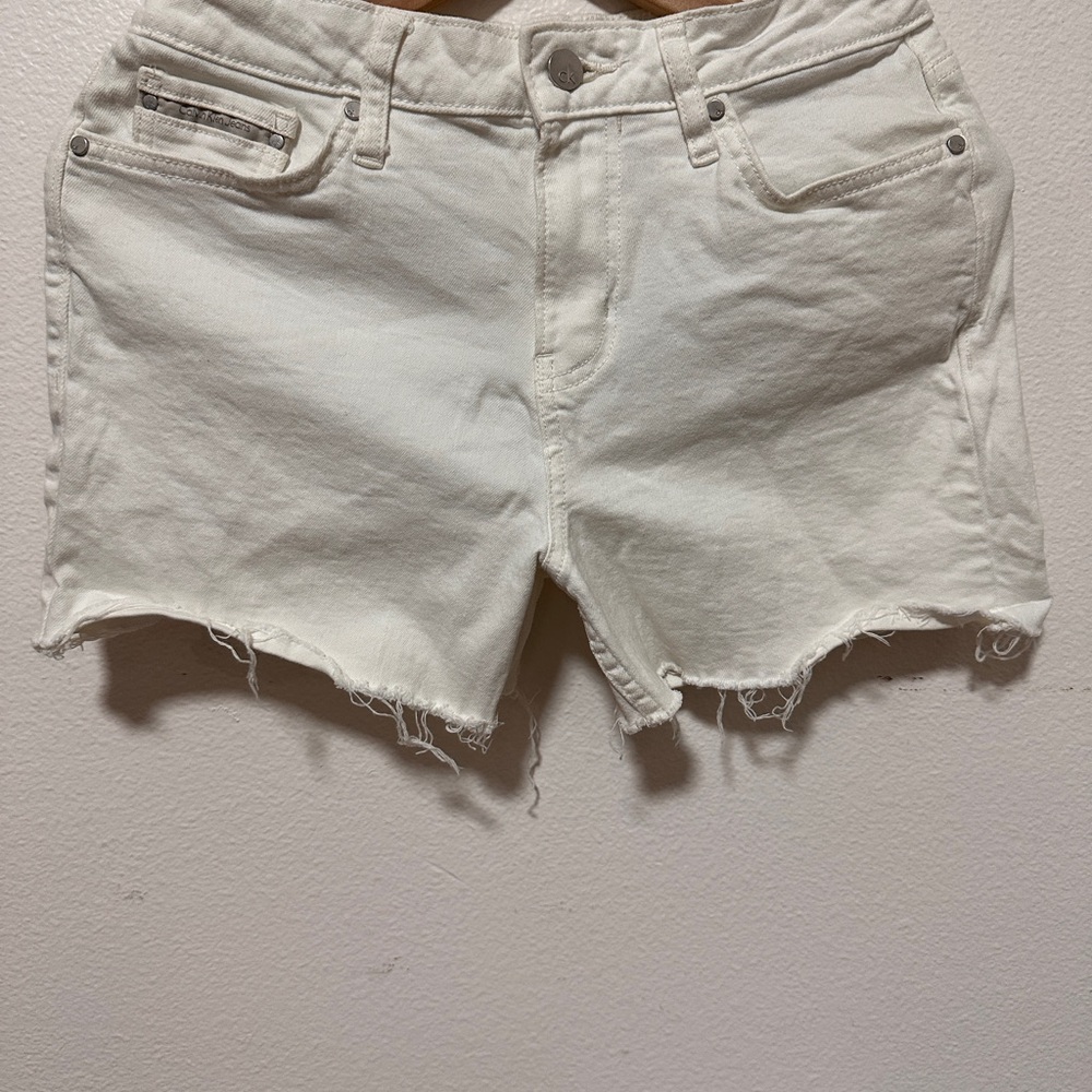 Calvin Klein Jeans White Denim Shorts